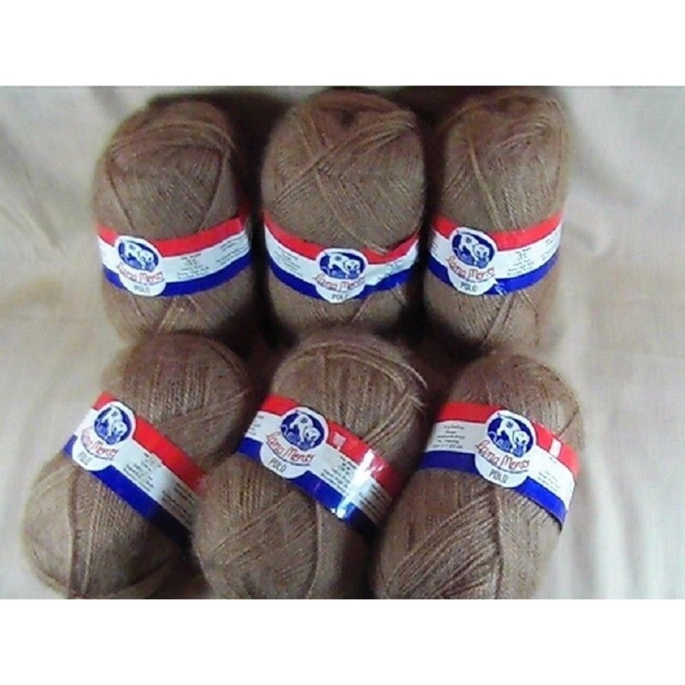Vintage Matching Lot of 6 Skeins Lana Moro Yarn Beige 1.76 oz.